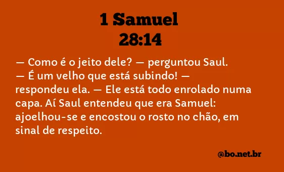 1 Samuel 28:14 NTLH