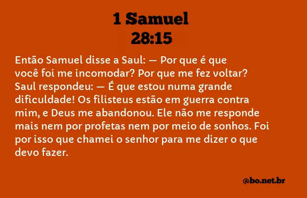 1 Samuel 28:15 NTLH