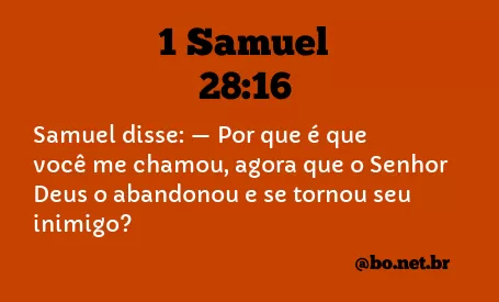 1 Samuel 28:16 NTLH