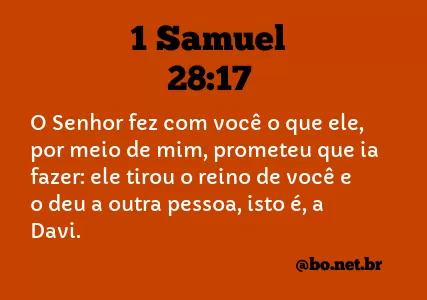 1 Samuel 28:17 NTLH
