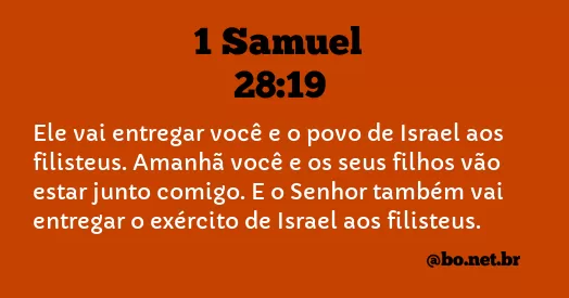 1 Samuel 28:19 NTLH