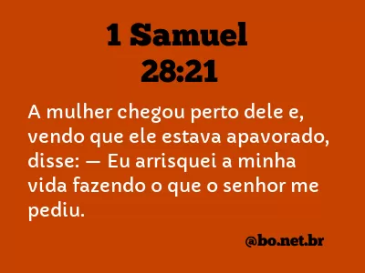 1 Samuel 28:21 NTLH