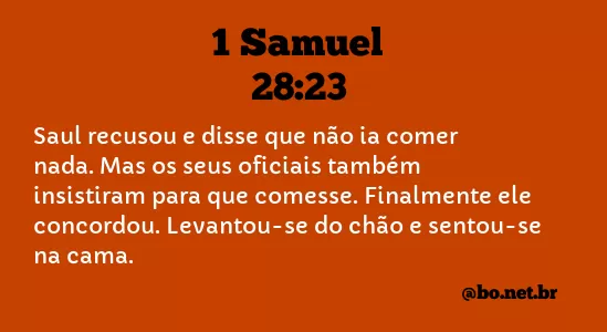 1 Samuel 28:23 NTLH