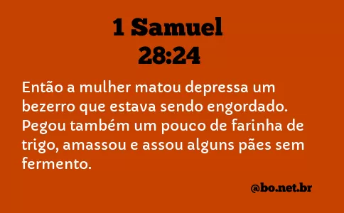 1 Samuel 28:24 NTLH