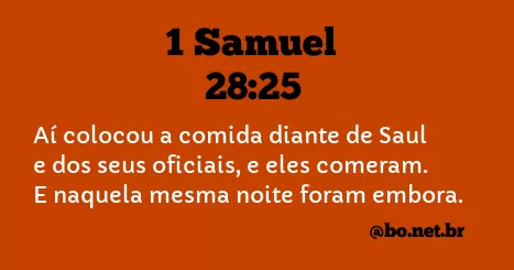1 Samuel 28:25 NTLH