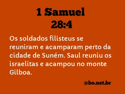 1 Samuel 28:4 NTLH