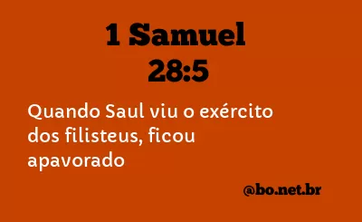 1 Samuel 28:5 NTLH