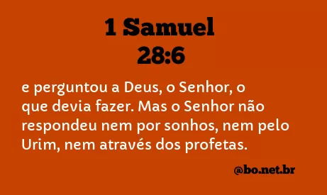 1 Samuel 28:6 NTLH