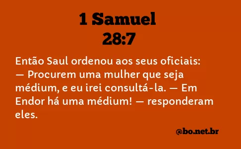 1 Samuel 28:7 NTLH