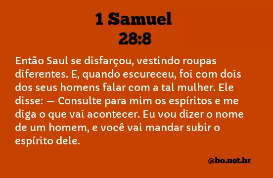 1 Samuel 28:8 NTLH