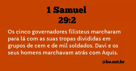 1 Samuel 29:2 NTLH