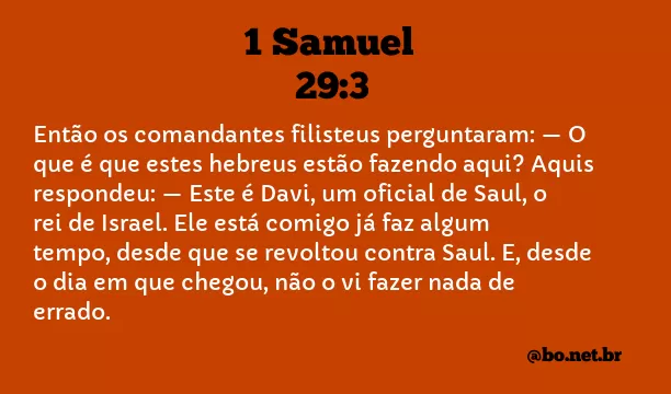 1 Samuel 29:3 NTLH