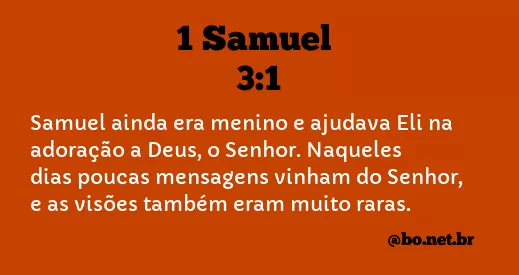 1 Samuel 3:1 NTLH