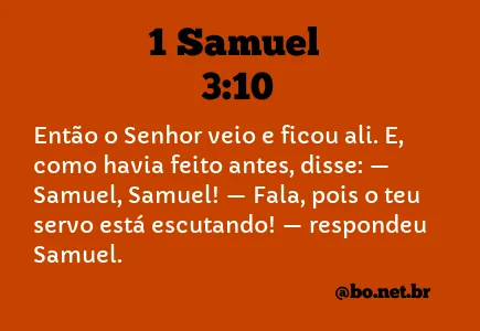 1 Samuel 3:10 NTLH