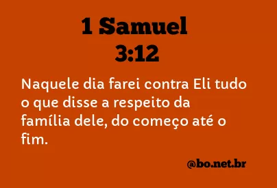 1 Samuel 3:12 NTLH