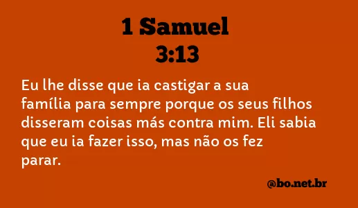 1 Samuel 3:13 NTLH