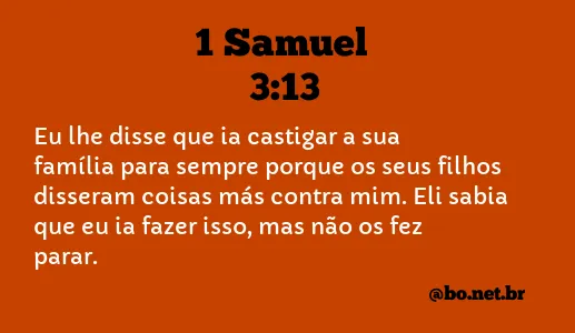 1 Samuel 3:13 NTLH