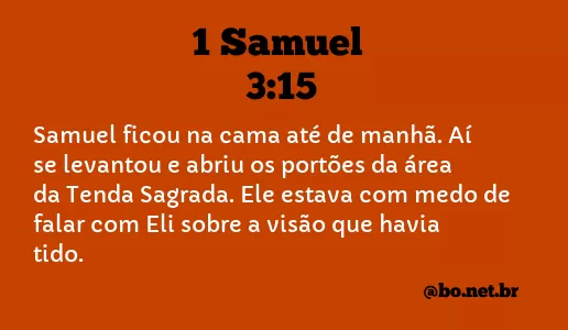 1 Samuel 3:15 NTLH