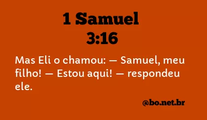 1 Samuel 3:16 NTLH