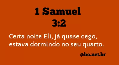 1 Samuel 3:2 NTLH
