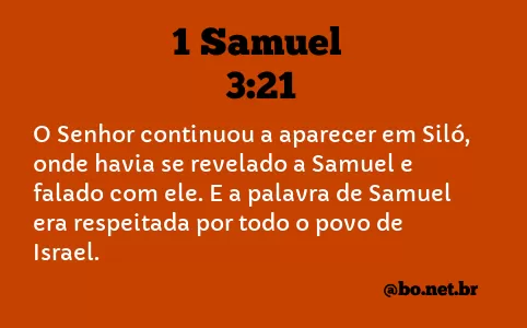1 Samuel 3:21 NTLH