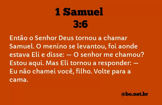 1 Samuel 3:6 NTLH