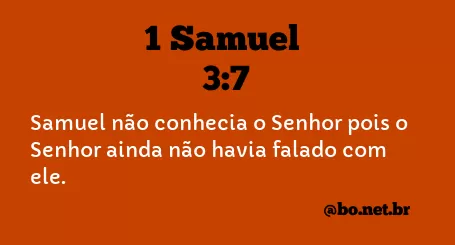 1 Samuel 3:7 NTLH