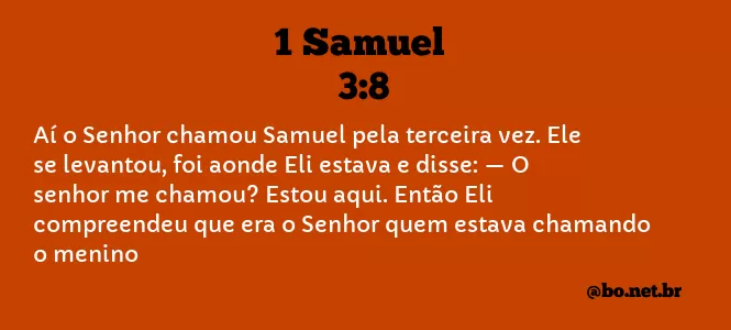 1 Samuel 3:8 NTLH