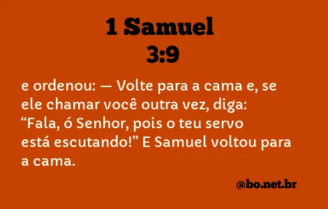 1 Samuel 3:9 NTLH