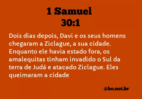 1 Samuel 30:1 NTLH