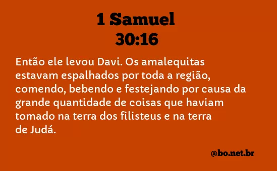 1 Samuel 30:16 NTLH