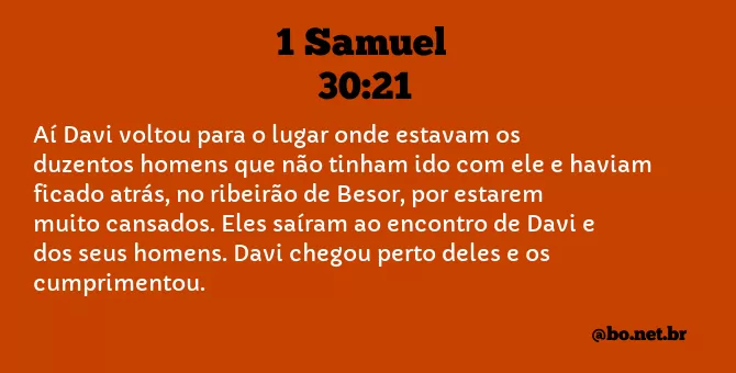 1 Samuel 30:21 NTLH