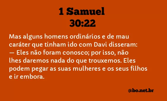 1 Samuel 30:22 NTLH