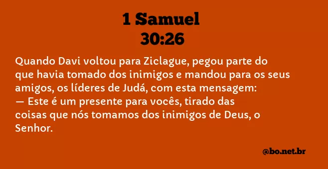 1 Samuel 30:26 NTLH