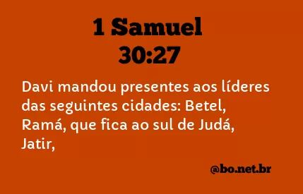 1 Samuel 30:27 NTLH