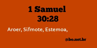 1 Samuel 30:28 NTLH