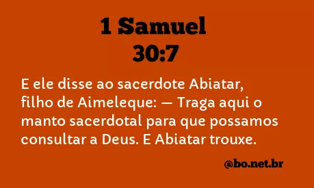 1 Samuel 30:7 NTLH