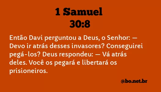 1 Samuel 30:8 NTLH