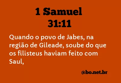 1 Samuel 31:11 NTLH