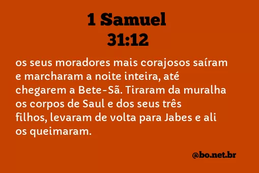 1 Samuel 31:12 NTLH