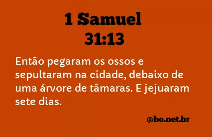 1 Samuel 31:13 NTLH