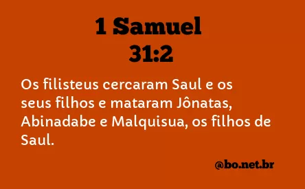 1 Samuel 31:2 NTLH