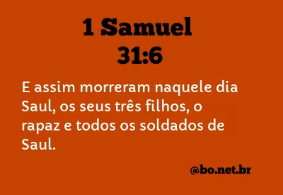 1 Samuel 31:6 NTLH