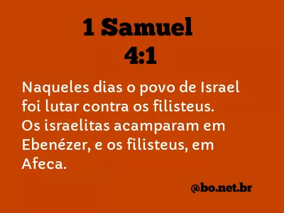 1 Samuel 4:1 NTLH