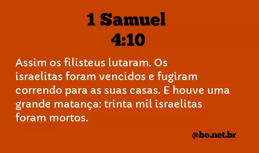 1 Samuel 4:10 NTLH