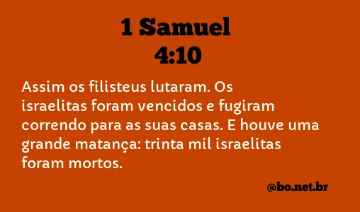 1 Samuel 4:10 NTLH