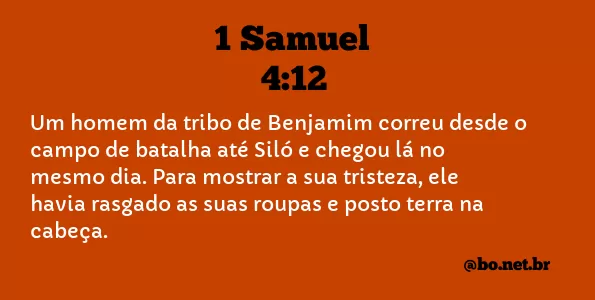 1 Samuel 4:12 NTLH