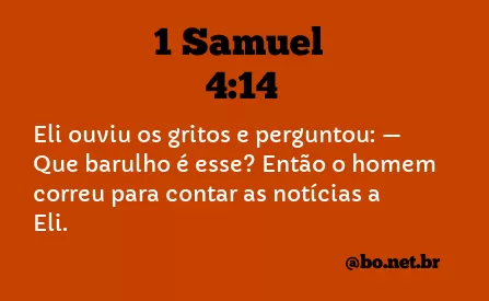 1 Samuel 4:14 NTLH