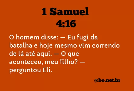 1 Samuel 4:16 NTLH