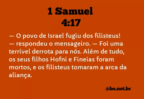 1 Samuel 4:17 NTLH
